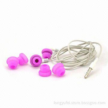 Silicone Rubber Earphones, Available in Various Colors